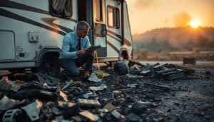 Camper fire damage valuation
