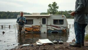 Camper flood damage valuation