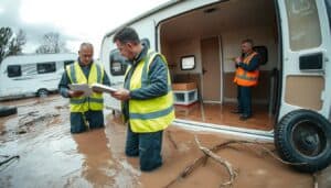 Caravan flood damage assessment