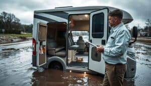 RV flood damage inspection