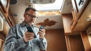 RV water damage inspection