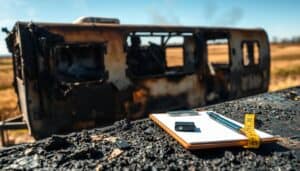 Trailer fire damage review