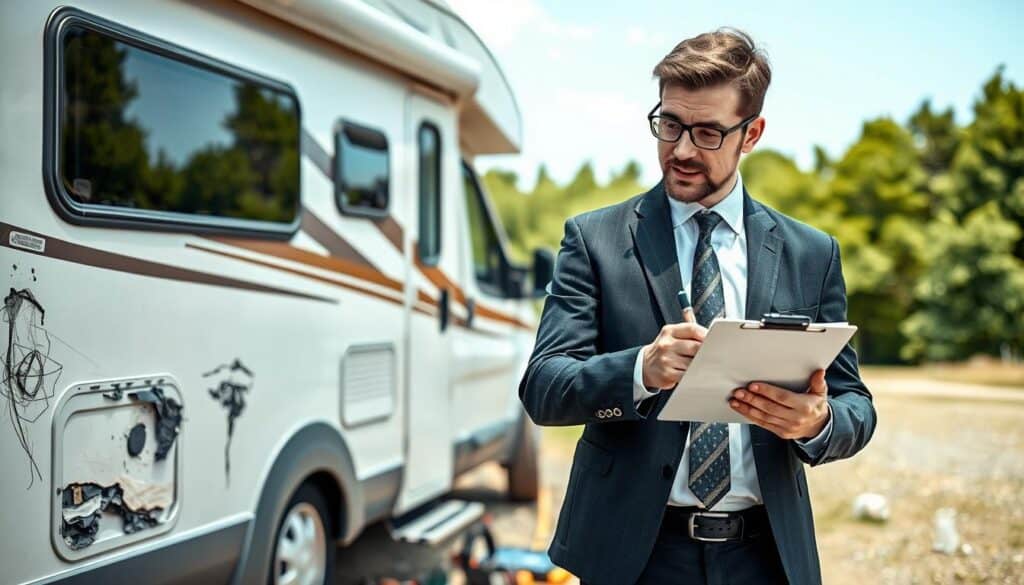 Camper damage appraisal