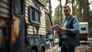 Camper fire damage valuation
