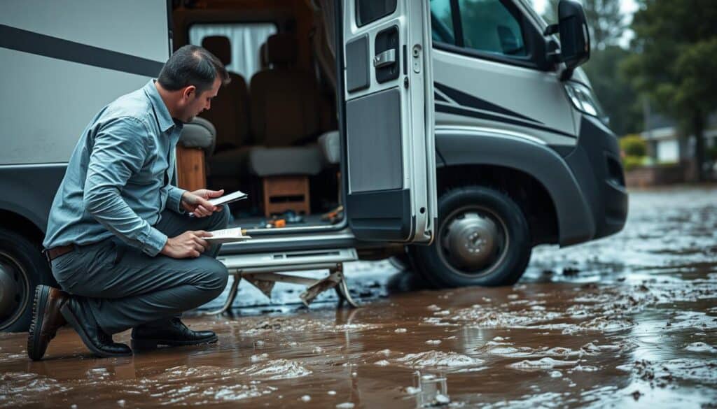 Camper flood damage inspection Camper flood damage inspection