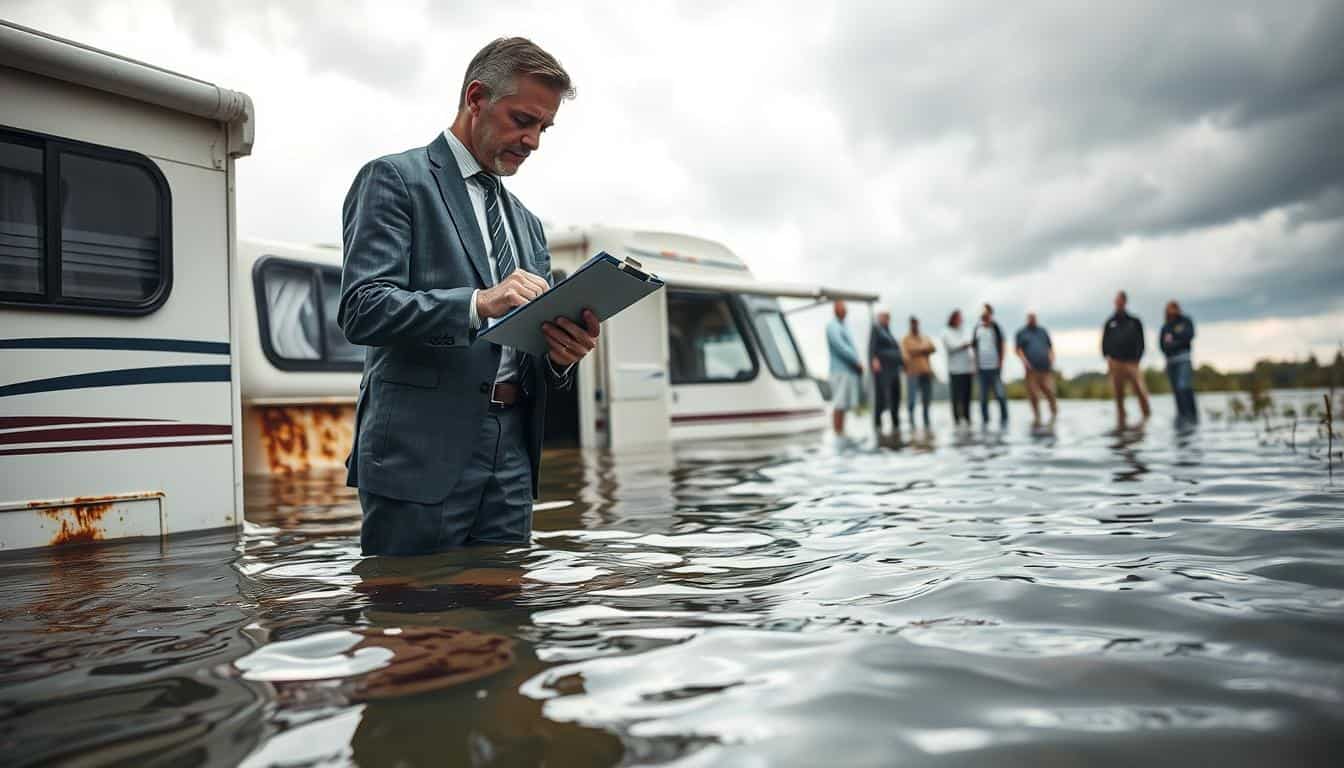 Camper flood damage valuation