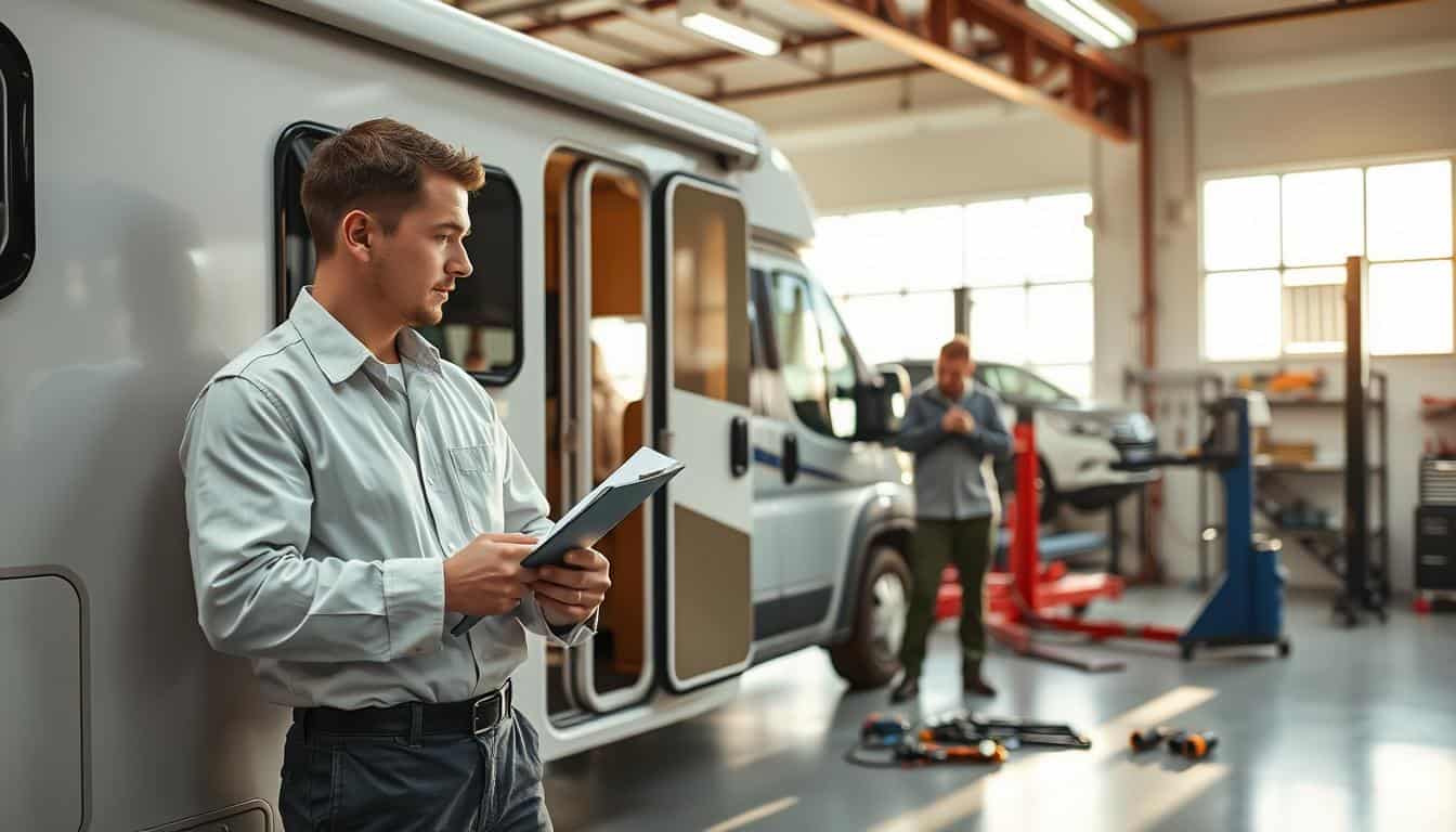 Camper repair quality inspection
