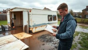Caravan flood damage assessment