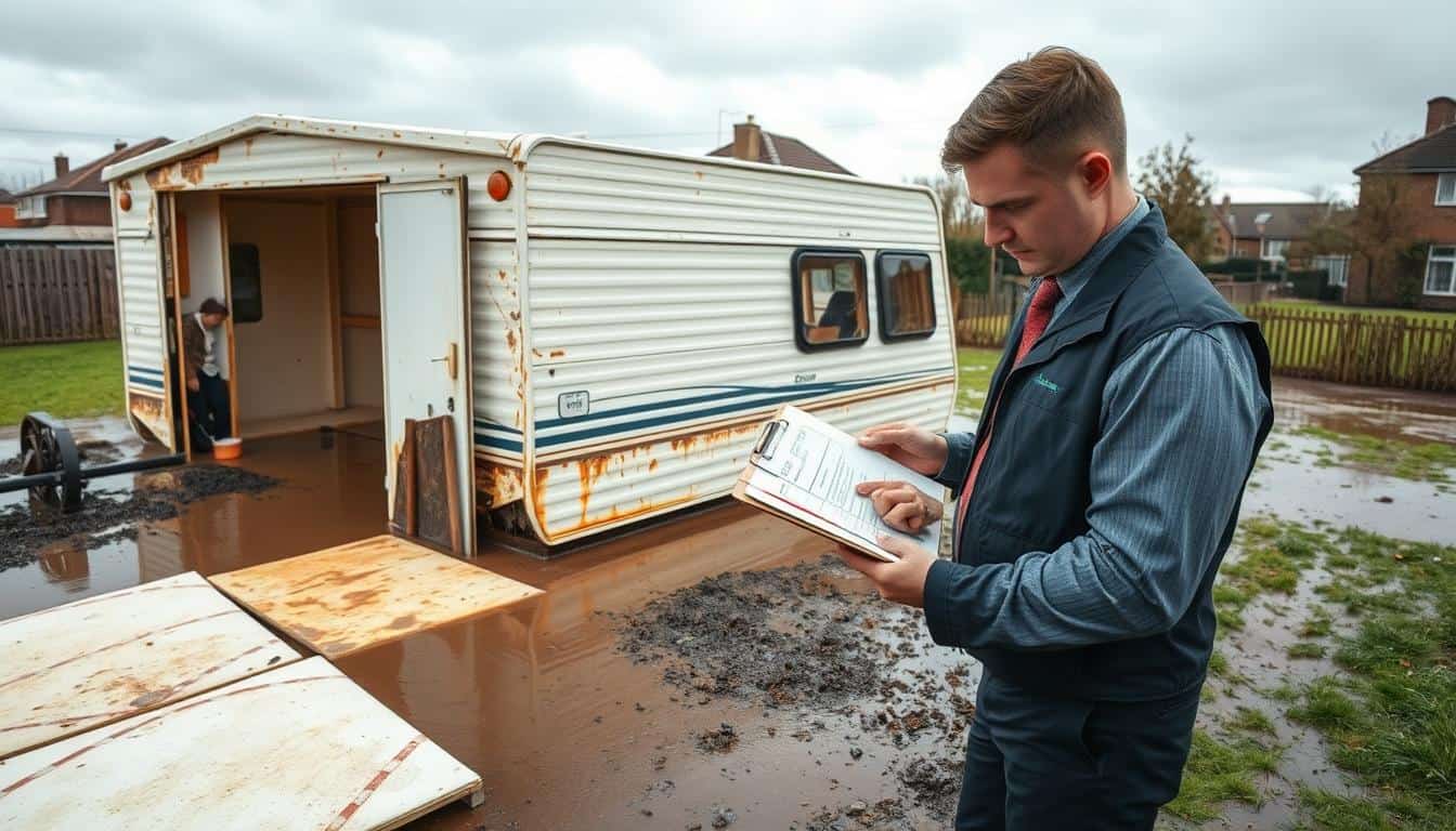 Caravan flood damage assessment