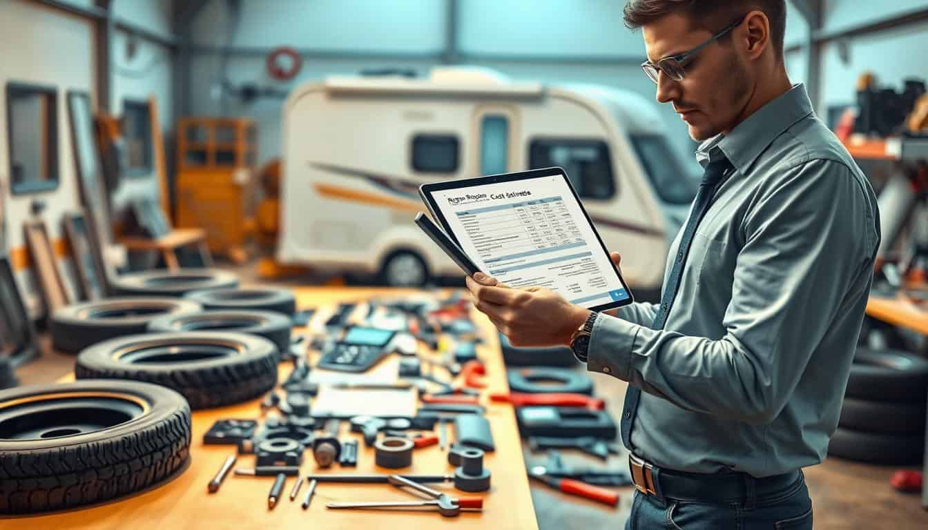 Caravan repair cost estimate