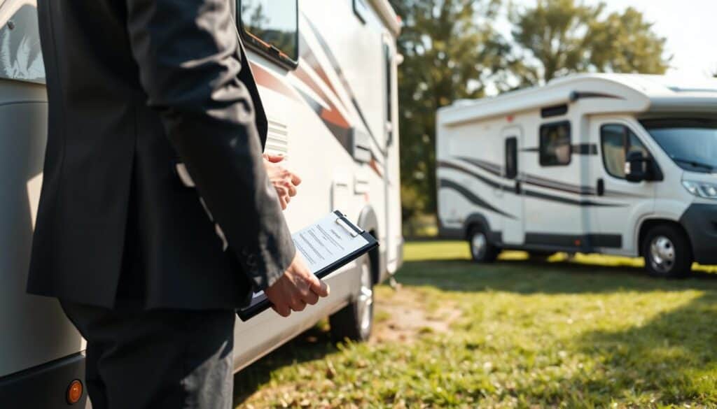 Motorhome damage inspection