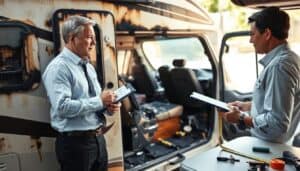 Motorhome fire damage appraisal