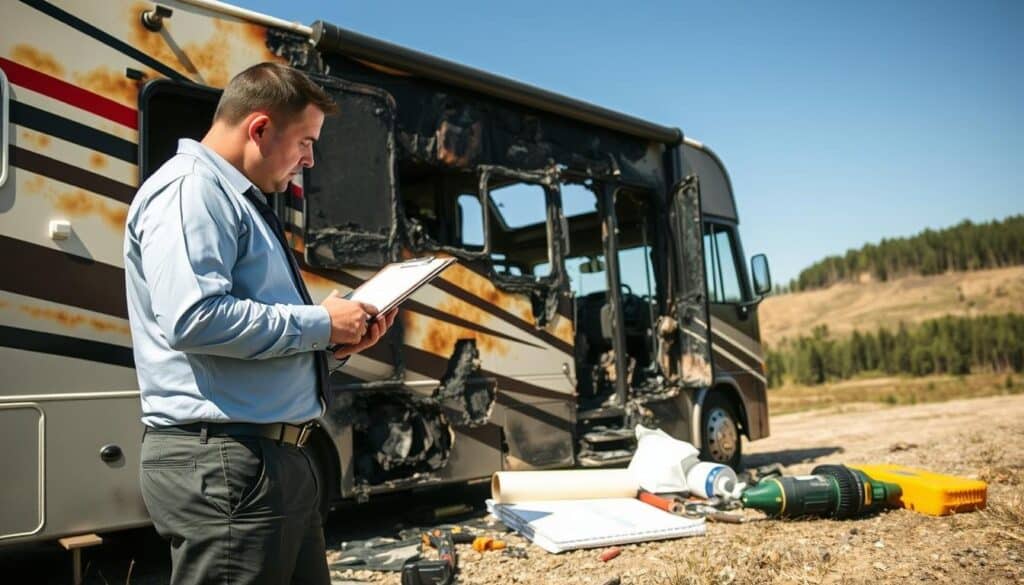 RV fire damage assessment RV fire damage assessment