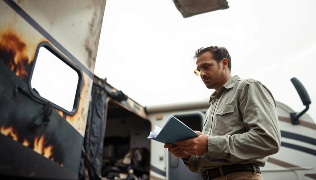 RV fire damage assessment RV fire damage assessment