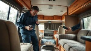 RV flood damage inspection
