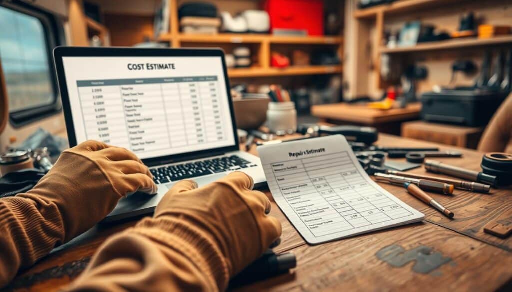 RV repair cost estimate
