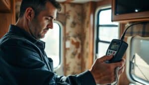 RV water damage inspection