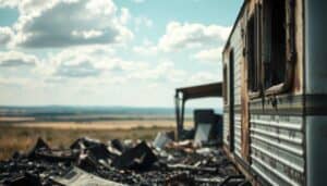 Trailer fire damage review
