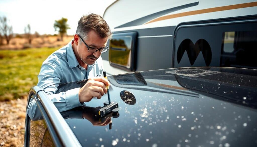assess caravan hail damage