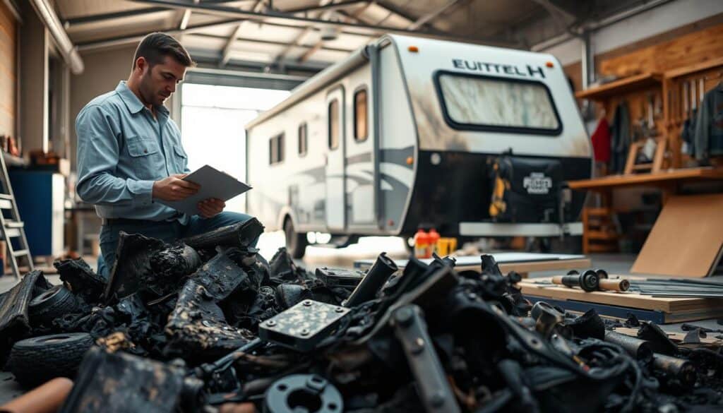 camper fire damage repair estimate