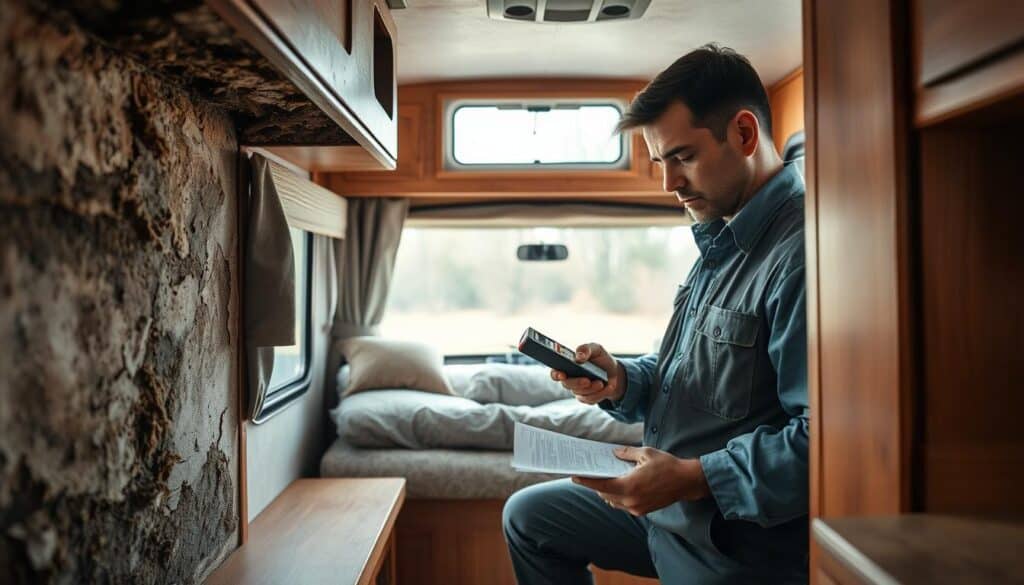 camper water damage evaluation