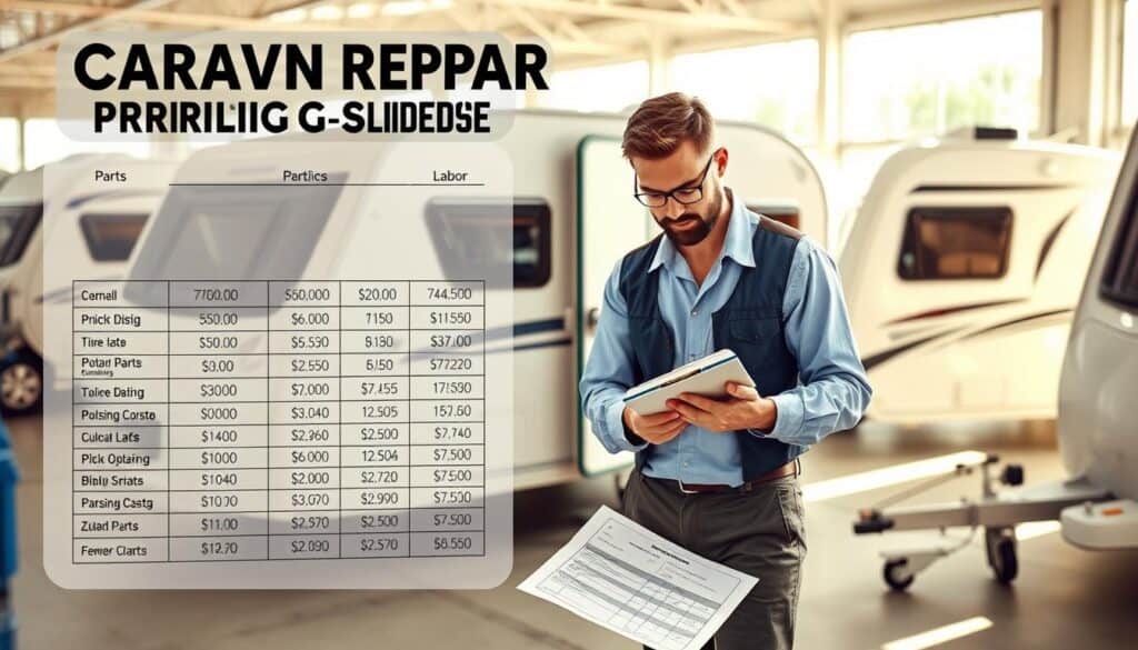 caravan repair pricing guide