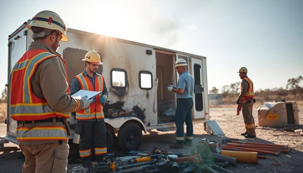 trailer fire damage restoration