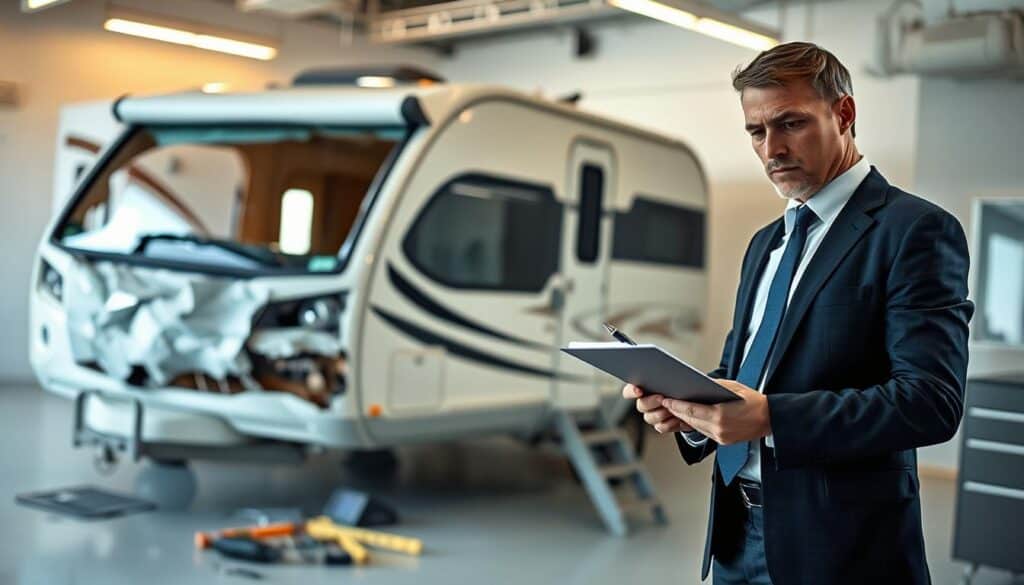 Camper collision damage appraisal