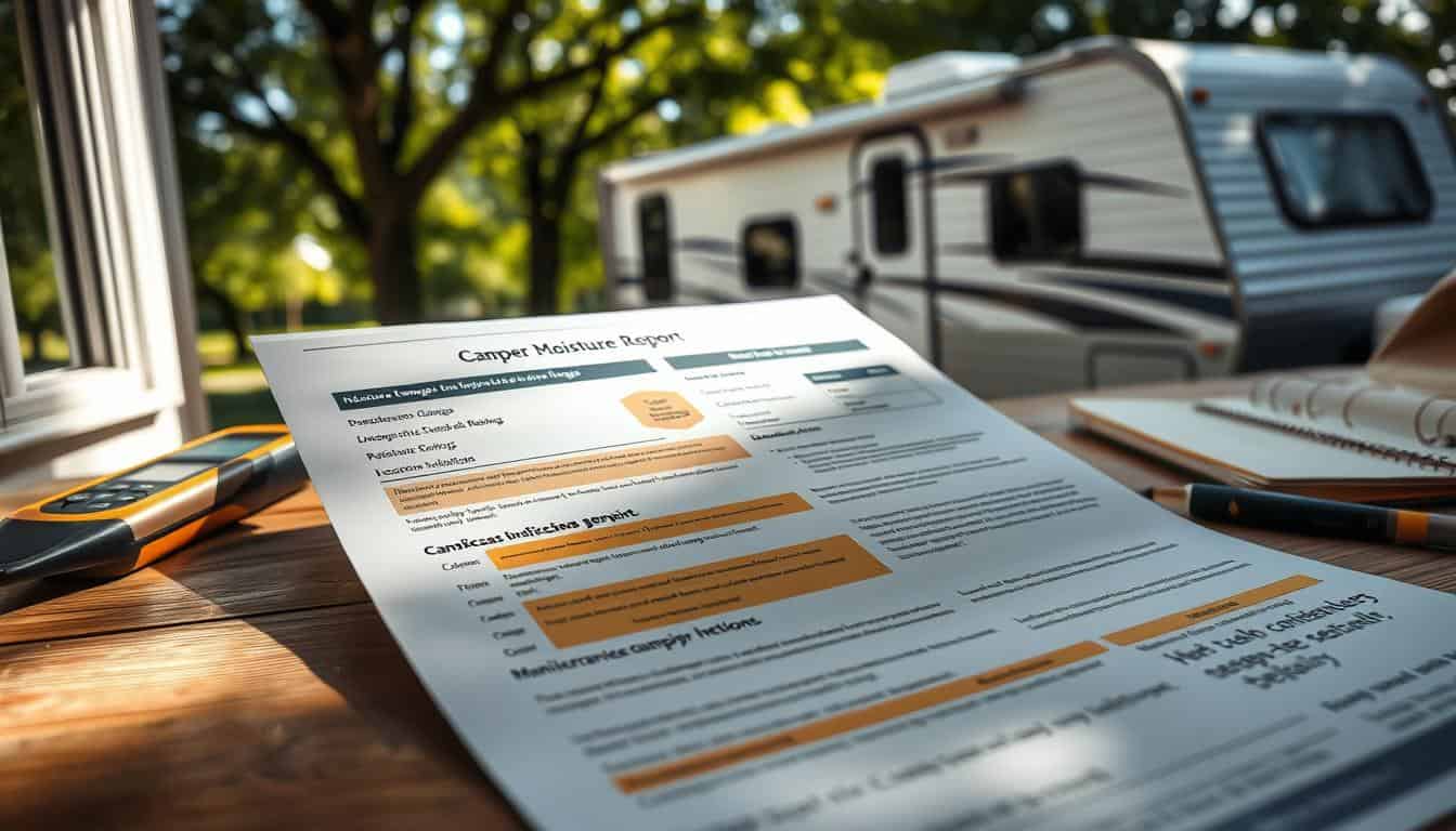 Camper moisture damage report