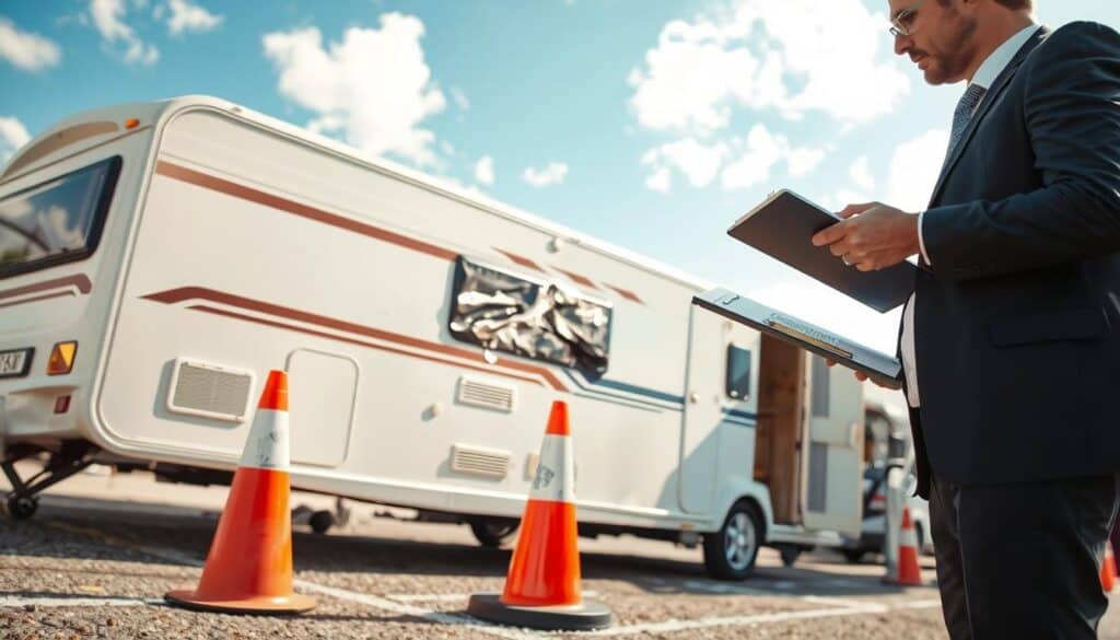 Caravan accident damage assessment
