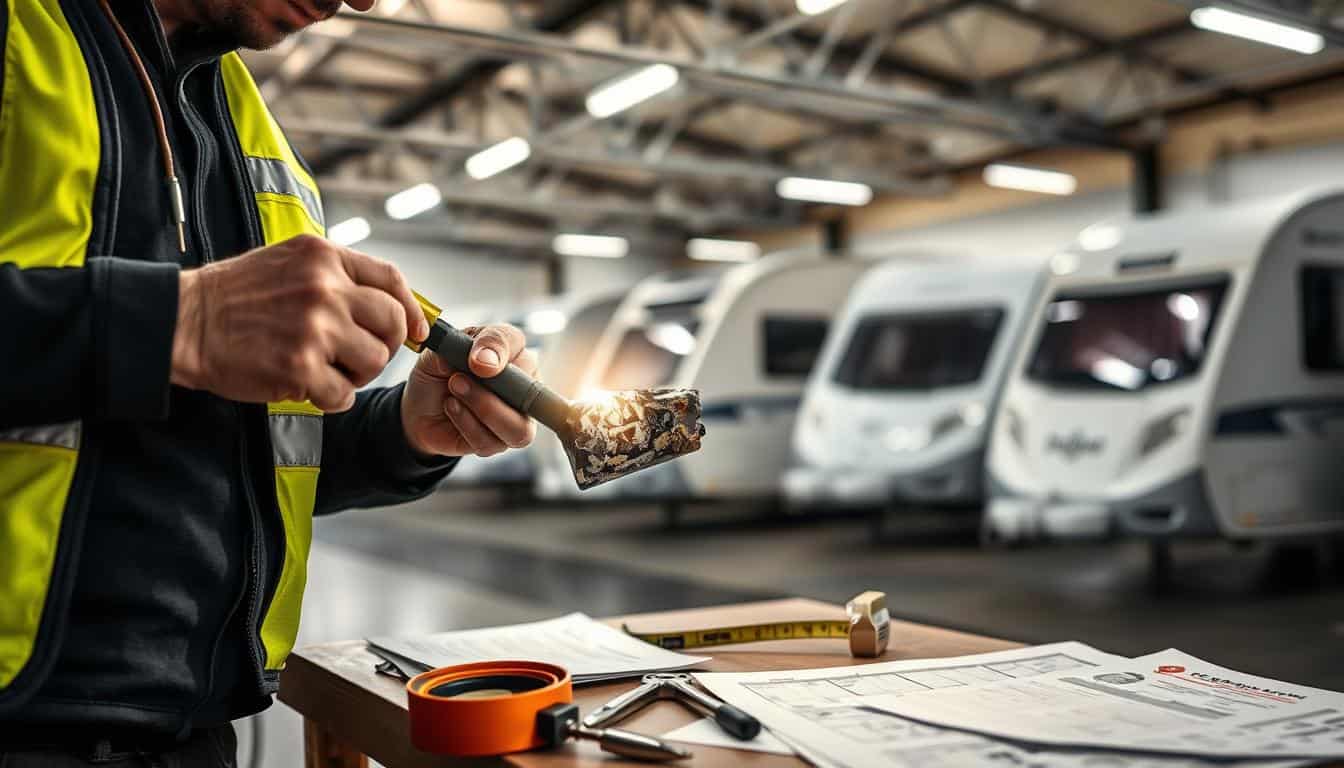 Caravan structural damage check