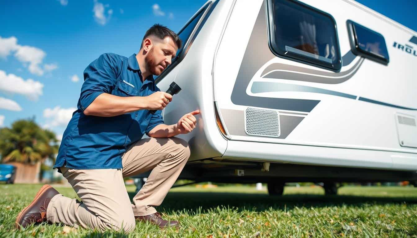 Caravan structural damage check