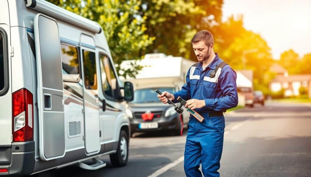 Mobile caravan repair service