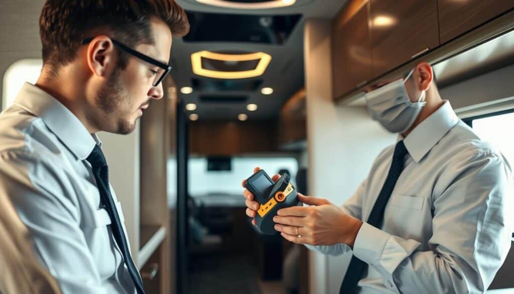 Motorcoach moisture assessment