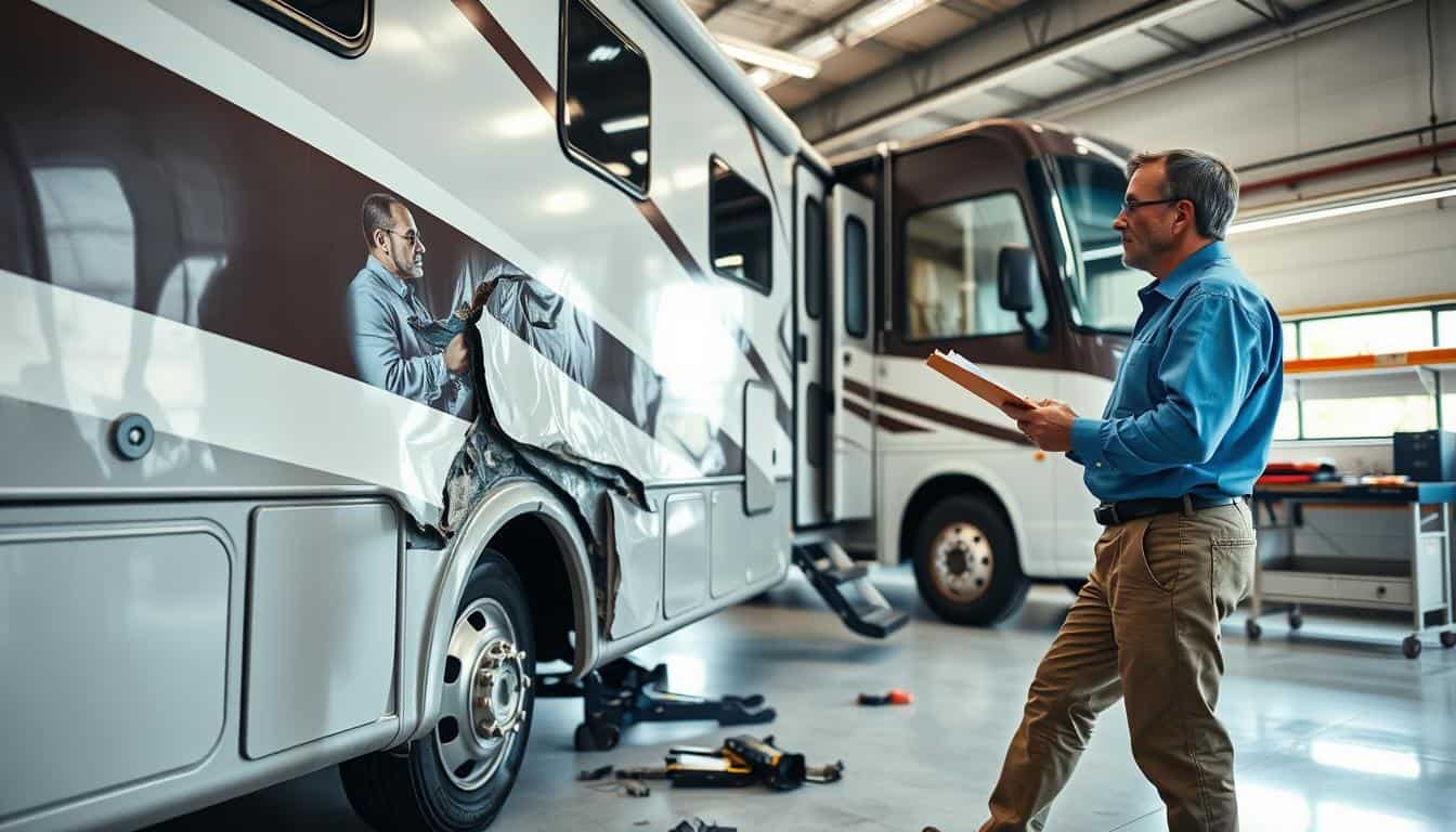 Motorhome collision damage estimate