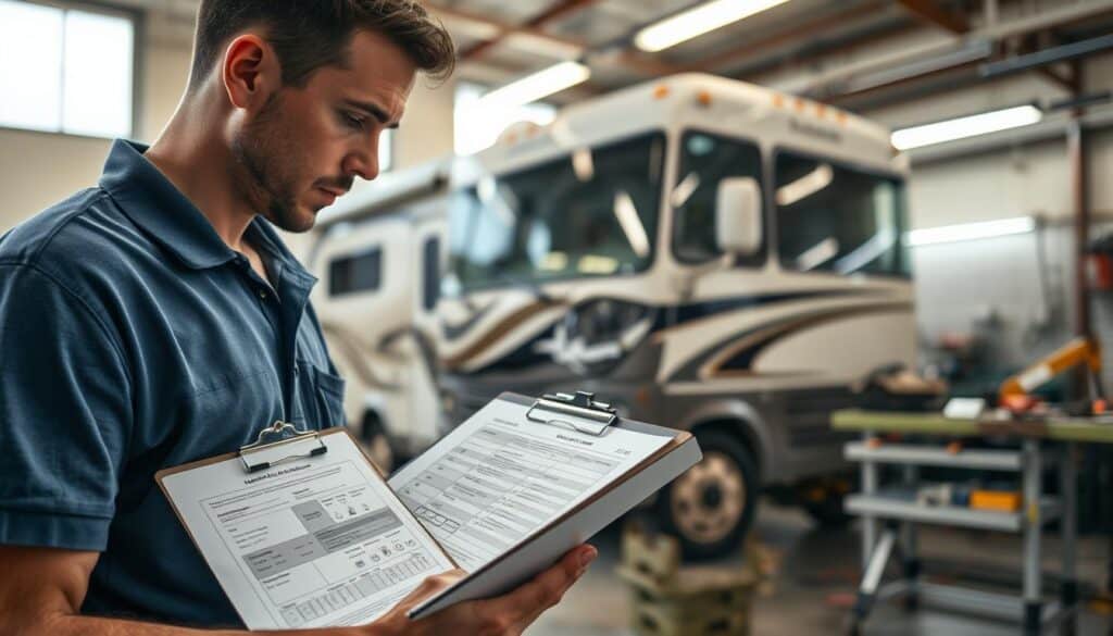 Motorhome crash repair estimate