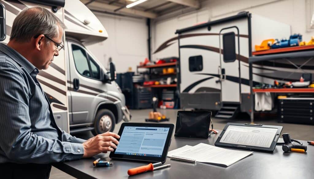 RV collision damage inspection