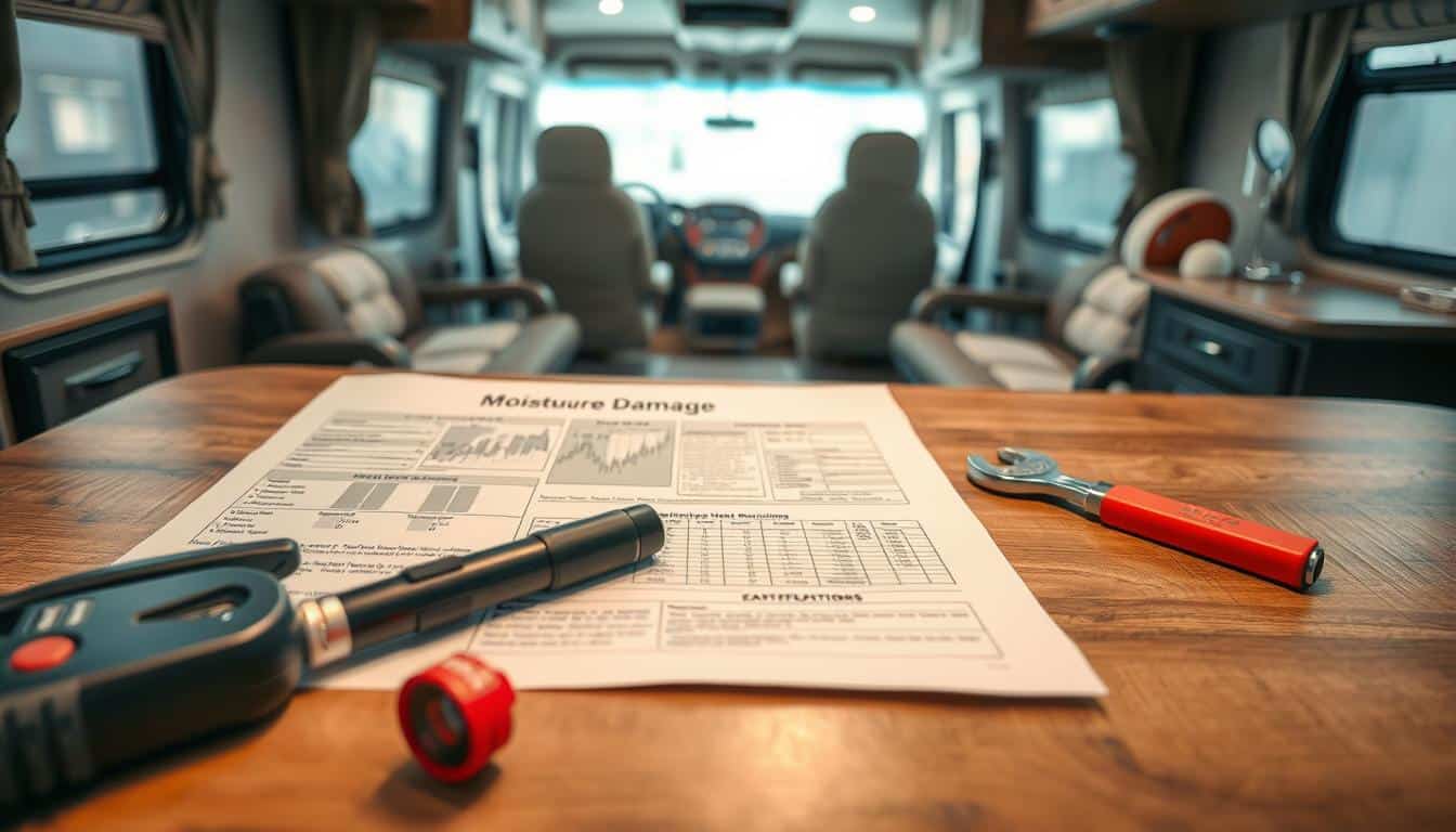 RV moisture damage report