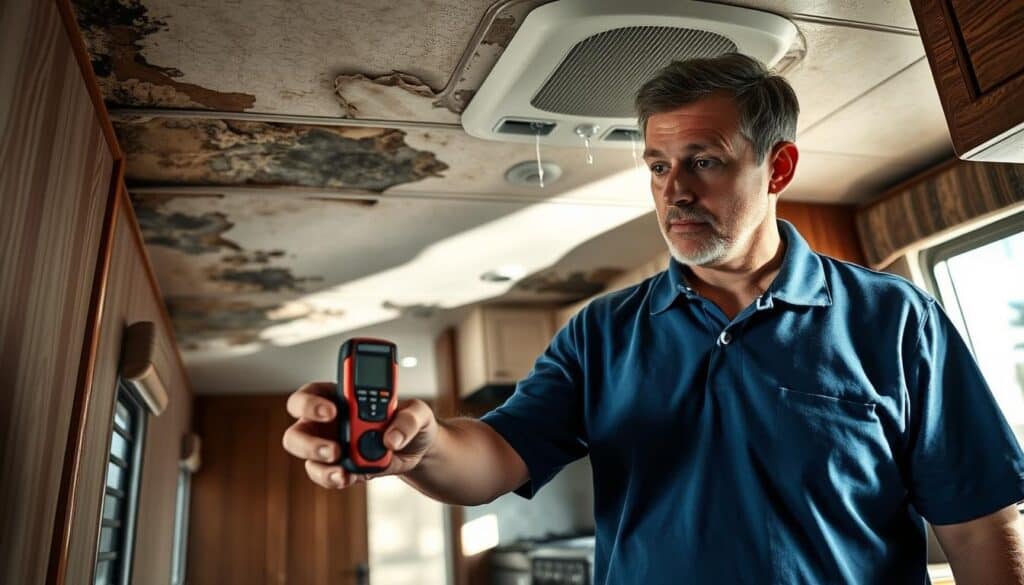 RV water damage assessment