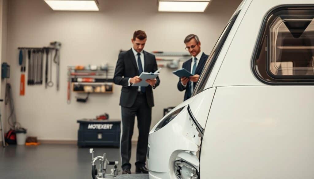 caravan collision damage appraisal